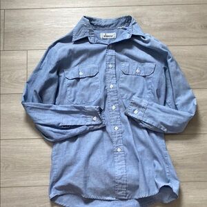 Vintage Blue Button-Up Shirt